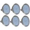 ANTYX LED MR16. Lampadina a Luce a Luce del riflettore 1 2V, 24V GU5.3 for la Decorazione del Patio del Percorso delle luci da Incasso, AC/DC 12-60 V, 6- Pacchetto (Colore : Blu)