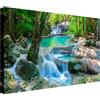 Wallazz Quadri Moderni Soggiorno Boschi, Montagne, Natura - 100% Made in Italy - Stampa su Tela - Quadro Camera da Letto - Qualità Artigianale - 70x140cm