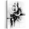 MuchoWow© Quadri Camera Da Letto Stampe Da Parete Quadro Su Tela Moderni | 50x70 cm - Decorazioni Murali Soggiorno Foto Quadretti Cucina IngressoAstratto - Arte - Moderno - Bianco e nero