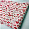 ONECHANCE Tessuto Misto Lino e Cotone al Metro Stoffa Cotone Tessuto Stampato per Cucito Creativo,Patchwork,Fai da Te,Decorazione Color Gatto Rosso Size 1 Metro