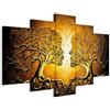 murando - Quadri Moderni per Soggiorno, Alberi Amore, 200x100 cm | Chiodi Inclusi, 5 Pezzi, Quadro Moderno, Pannelli Decorativi per Pareti, Decorazione da Parete, Resistenti Allo Sbiadimento