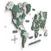 Giallobus - Planisfero in Legno - Mappa del Mondo 3D - Legno MDF - 120.5L x 70.5l cm - 14 - Forest OVERLAY - Decorazione Parete - Legno MDF Multilivello - Soggiorno Ufficio Camera