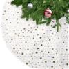 KONVINIT Gonna Albero Natale Tappeto Copri Base per Decorazioni Natalizie | bianco Peluche copri base albero natale Gonna albero di natale tappeto albero di natale gonna albero copri piedistallo albero