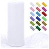 Uiopa Tulle Bianco 30cm x 91m Rotolo Tulle Matrimonio Poliestere Tessuto Decorazione Nastro per Bomboniere, Matrimonio, Feste, Gonna Tutù, Artigianat