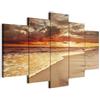 murando - Quadri Moderni per Soggiorno Grandi, Mare, 100x50 cm | Chiodi Inclusi, 5 Pezzi, Quadro Moderno, Pannelli Decorativi per Pareti, Decorazione da Parete, Resistenti Allo Sbiadimento