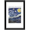 LABORATORIO 102 Quadro Vincent Van Gogh La Notte Stellata (20x30 cm) Arte Contemporanea - Stampa Fotografica da Parete con Cornice inclusa - Poster Moderno Pronto da Appendere