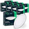 V-TAC 10x Pannello LED Piccolo da Incasso Rotondo 18W - Chip Samsung - Diametro 220 mm - 1850 Lumen - IP20 - per Soffitto, Casa, Ufficio - Mini Pannelli Lampada - Luce Bianca Calda 3000K