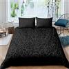 LUYAPOND Copripiumino Singolo Bambino Stampa Leopardata Nera, Set di Biancheria da Letto in Microfibra, 1 Copri Piumino 135x200 cm + 1 Federe 50x80 cm