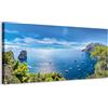 Generico Panorama Capri mare - Quadro stampa su tela con telaio in legno - 120x60 cm