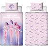 KPop Demon Hunters K Pop Demon Hunters Set copripiumino singolo con licenza ufficiale, design firmato reversibile, 2 lati, con federa coordinata, perfetto per la camera dei bambini, in policotone