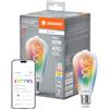 LEDVANCE Lampada LED SMART+ MATTER, vetro chiaro a filamento, 4,8W, 470lm, Edison E27, luce colorata e bianca, compatibile con Google, Alexa, Apple, app o controllo vocale, durata fino a 15.000 ore