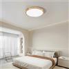 TOT ELECTRIC Plafoniera LED Tonda Ø 40 cm 32W Legno Chiaro Abete Luce CCT Regolabile Calda Naturale Fredda Lampada da Soffitto Design Minimal