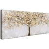 HALFLEMART Albero della Vita Grande Stampa su tela con cornice Bling Albero Quadri Moderni Astratta Pittura Quadri su tela Poster da parete Stampe da Parete per soggiorno camera da letto cucina 50x120cm