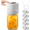 Generic Kit di sigillatura sottovuoto elettrico per barattoli Mason senza fili automatico per la conservazione degli alimenti e la fermentazione con coperchi per barattoli Mason a bocca larga e regolare