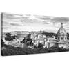 GP TONER Quadro su tela Roma Italia bianco e nero 120X60