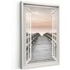 MuchoWow© Quadro Su Tela Grandi Dimensioni Quadri Moderni Soggiorno Stampa | 40x60 cm - Di Foto Decorazione Camera Letto Da Parete Con CorniceVista - Spiaggia - Mare - Tramonto