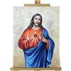 Proposte Religiose Tela Effetto Dipinto - Telaio in Legno Cm 30X40 - MADE IN ITALY (Sacro Cuore di Gesù)