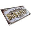 Gingiero Budapest - Targa in metallo vintage, 30 x 15 cm, souvenir ungherese, decorazione da parete per casa, bar, pub, caffetteria, ufficio