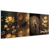 murando - Set di Quadri Moderni Soggiorno, Pavone e Loto Orientale, 80x30 | (4 pz. 20x30 cm ognuno), Quadro Moderno, Pannelli Decorativi per Pareti, Decorazione da Parete, Resistenti Allo Sbiadimento