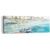 ARTTOR Quadro su Tela 90x30 cm Stampe da Parete Architettura Paesaggi - 5193 | Paesaggio Mare Barca Quadro Decorativo Piccolo 1 pezzo Soggiorno Camera da Letto Arte da Parete Decorazione da Parete ARTTOR