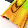 Generic Tessuto in PVC trasparente iridescente, olografico, 30 x 135 cm, laser arcobaleno, per fai da te, patchwork, borse, fiocchi, creazione di gioielli (arancione) (XHT-299-L)