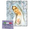 F.LLI BONELLA FRATELLI BONELLA - Quadro Madonna di Fatima Sagomato Vintage in Legno di Pioppo - 19x24 cm - 100% Made in Italy