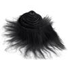 Lusofie Pelliccia Sintetica Pelosa Strisce Pretagliate 2x60 Pollici Peluche Tessuto di Pelliccia Nero Soffice Artigianale per Barba Gnomi Capelli di Babbo Natale Nano Costume Artigianale Fai Da Te