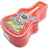BLUECHOLON Salvadanaio in metallo a forma di chitarra con lucchetto, salvadanaio in latta divertente grande formato per bambini e ragazze (rosso)