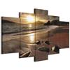murando - Quadri Moderni per Camera da Letto Matrimoniale, Mare, 150x75 cm | Chiodi Inclusi, 5 Pezzi, Quadro Moderno, Stampa su Tela, Componibili, Resistenti Allo Sbiadimento, Produzione Europea