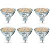 WSMCN GU5.3 MR16 LED Lampadine bianco caldo 2700K 6W equivalente a 50W alogena, 485LM Lampadina, AC/DC 12V Non-Dimmerabile, angolo del fascio di 120°, Faretto senza sfarfallio, confezione da 6