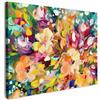 MuchoWow© Quadri Camera Da Letto Stampe Da Parete Quadro Su Tela Moderni | 70x50 cm - Decorazioni Murali Soggiorno Foto Quadretti Ingresso CasaPittura - Colore ad olio - Fiori - Arcobaleno