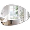 Generic Specchio per il Trucco 57x80 cm | Vetro per Bagno | Senza Cornice | Oggetto Decorativo Per Pareti | Forma Irregolare Asimmetrico | Montaggio da Parete Orizzontale o Verticale