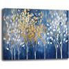 Printerland Quadro Moderno Soggiorno ALBERI BAINCHI GOLD 70x100 cm Quadri moderni da Parete Stampa su tela Canvas Decorazione Murale muro Arredo Camera da letto Cucina (23, 70x100 cm, Canvas intelaiato)