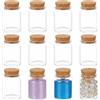 BENECREAT 12 Bottiglie di Vetro Mini con Tappi di Sughero, Bottiglie dei Desideri 3.7 x 5 cm, Bottiglie per Messaggi per Feste di Matrimonio, Lavoretti Fai Da Te, 30 ml