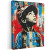 MuchoWow© Stampa su Tela Canvas Quadri per il Soggiorno Quadro Camera da | 50x70 cm - Letto Decorazioni Parete Graffiti - Vintage - Ragazzo - Street art - Neon - Banksy