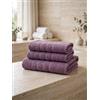 GX GARGIX Set Asciugamani Bagno 3 Pezzi in Spugna 100% Cotone - Morbidi, Assorbenti e Resistenti - Set Viso, Ospite e Telo Bagno - Ideale per Casa, Bagno e Regalo