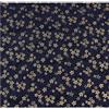 BrightGlow Tessuto di cotone, 100 x 150 cm, stile giapponese, venduto al metro, colorato, con scomparti per fiori, gru volanti, panno di cotone, tessuto trapuntato, per cucire, blu sakura