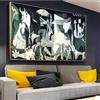 HOLEILUCK Picasso Famoso dipinto Guernica Riproduzioni su tela Oversize Astratta Modernismo Immagine da parete Decorazione domestica 70x150 cm/28x59 pollici Senza cornice