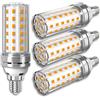 JIUYUAN 12W E14 Lampadine LED di mais, LED Lampadina Candelabro, 100W equivalenti a incandescenza, 360° Luce Bianco Calda 3000K, 1450LM, CRI>80+, non dimmerabile,Edison Lampadina Mais-4 pezzi