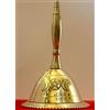 Indian Consigners Campanella in ottone forte da 7,6 cm per altare pendolo (tripla luna pentagramma)