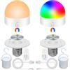 YATOSEEN 2 CONFEZIONI Lampadina E27 Ricaricabile Tramite USB con 2 Telecomando, Lampadina RGB Dimmerabile che Cambia Colore, Luce LED Magnetica per Lampade non Cablate, con Temporizzazione Staccabile