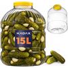 KADAX Barattolo Con Coperchio e Manico - Contenitore in Plastica per Alimenti da Cucina (Rotondo 15L)
