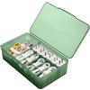Generic Scatola organizer trasparente per cavi con coperchio, caricatore in plastica a 7 scomparti, impilabile, organizer per cavi per ufficio e casa (verde) (verde scuro)