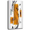 Printerland Quadri Moderni Soggiorno Verticale Astratto Industrial Quadro moderno Shabby chic da Parete grande Stampa su tela Canvas Decorazione Murale muro Arredo Camera letto Cucina (50x100 cm, Arancione)
