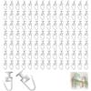 Dstarymnix Ganci per Tende Binario, Gancetti per Tende, Gancio per Binario, Cursori per Tenda Scorrevole, Sistema Anti-Caduta, 11mm Interno Compatibili con Binari Interni da Soffitto (100 Pezzi)