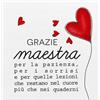 VELORAH Regalo Maestra in Legno Bianco con Dedica, Decorazione da Appoggio e da Appendere per Interni, Idea Regalo Fine Anno e Scuola, Made in Italy