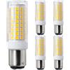 Generic Ba15d lampadina LED 10W, 10W equivalente a 100W alogeno, 1000LM, 5pcs lampadine LED, AC220V-240V, angolo di fascio 360°, per illuminazione domestica(Cool White 6000K)