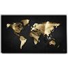 Giallobus - Quadro - 34 - Mappa golden - Tela Canvas Telaio Standard - 140x80 - Pronto da appendere - Quadri moderni per la casa