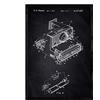 Nacnic Stampa artistica VINTAGE, con brevetto di macchina fotografica Polaroid. Progetto Manifesti con invenzioni e vecchi brevetti. Disegno di alta qualità, sfondo nero.