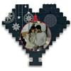 StickerLab Cuore in Mattoncini Regali di Natale Personalizzati, Made in Italy - Lego Cuore Idea Regalo Natalizia Personalizzabile - Stampa Foto per Natale - 16x16cm